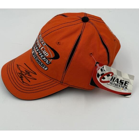 Tony Stewart Autographed Hat NASCAR Winston Cup Champion 2002 Orange JSA Chase - Picture 6 of 14